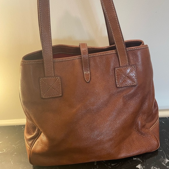 Dooney & Bourke Large Brown Leather Tote - Picture 5 of 13